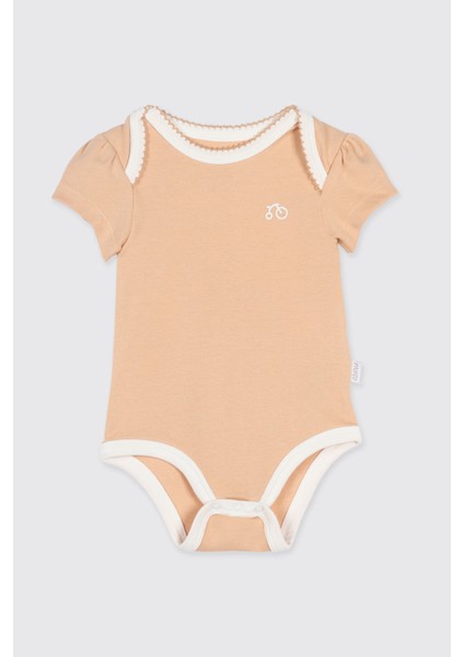 Liberty Kumaş Biye Detaylı Yenidoğan Body