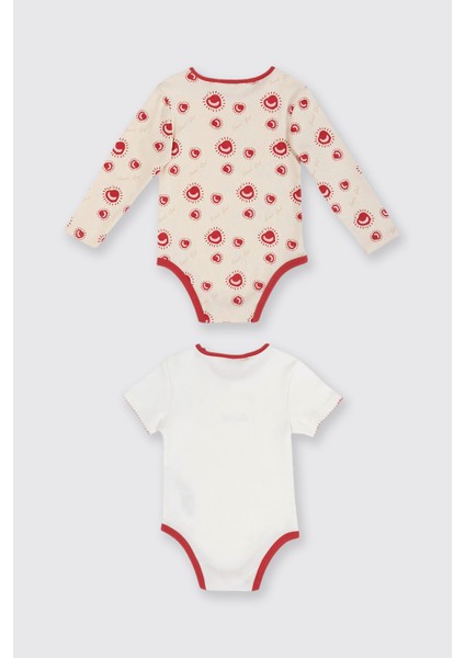Yenidoğan Desenli Bej 2'li Body Set fiyatları