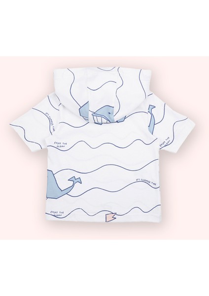 Erkek Bebek Baskılı Beyaz Tişört modelleri