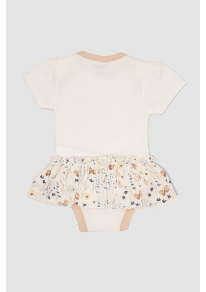 Kız Bebek Fırfır Detaylı Ekru Body fiyatları