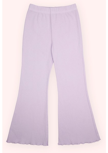 Kız Çocuk Bol Paça Lila Tayt