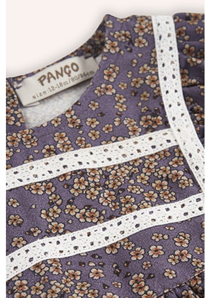 Kız Bebek Desenli Mor Bluz modelleri