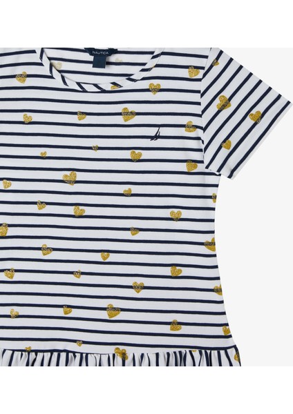 Kız Çocuk Lacivert Kısa Kollu Baskılı Elbise fiyatları