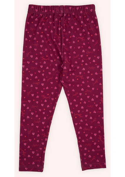 Kız Çocuk Desenli Kırmızı Tayt modelleri