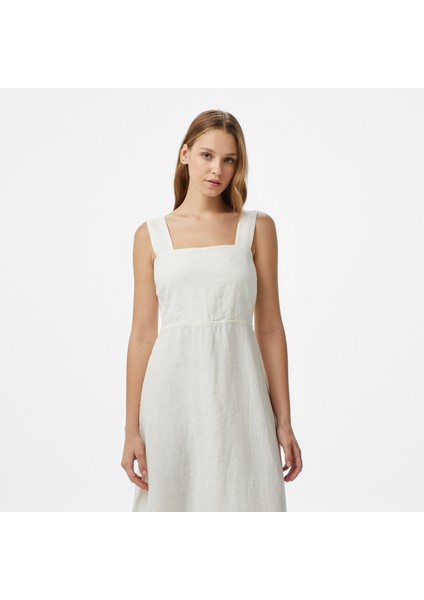 Kadın Beyaz Regular Fit Elbise