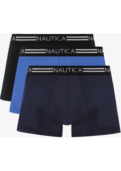 Erkek Mavi Standart Fit 3'lü Boxer