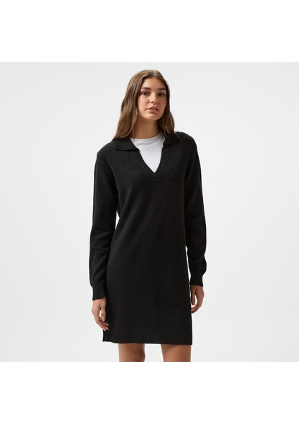 Kadın Siyah Uzun Kollu Regular Fit Elbise indirimleri
