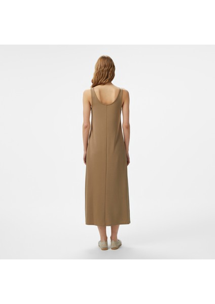 Kadın Yeşil V Yaka Kolsuz Elbise fiyatları