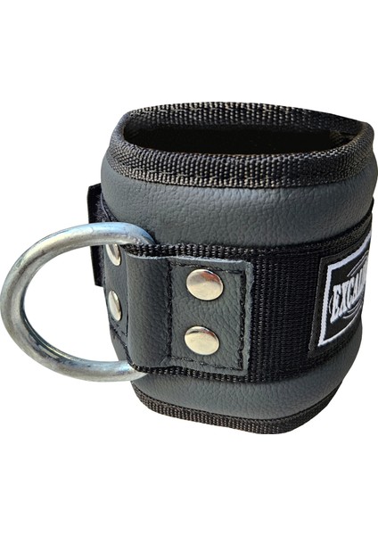 Fitness Hakiki Deri Ayak Bilek Kayışı Siyah Tek