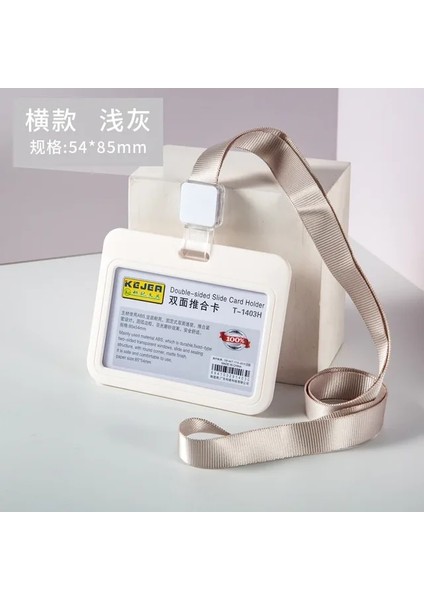 No.9 1 Adet Çift Taraflı Şeffaf Kimlik Kartı Tutucu Su Geçirmez Yaka Kartı Tutucu Yatay Kimlik Kartı Tutucu (Yurt Dışından)