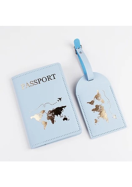 Stil 1 15 Renk Çift Setleri Dünya Haritası Sevgilisi Çift Düğün Pasaport Kapağı Kılıf Seti Mektup Kadın Erkek Seyahat Tutucu Pasaport Kapağı (Yurt Dışından)