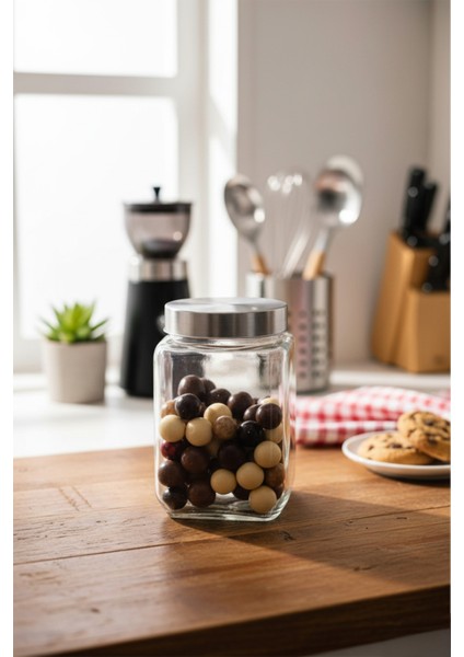 Lines Borosilikat Cam Kavanoz - 820 ml