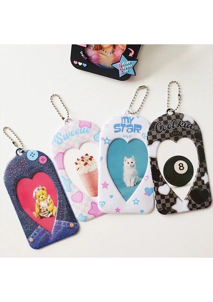 A3 1 Adet Taşınabilir Aşk Kalp 3 Inç Kpop Fotoğraflı Kart Tutucu Kalp Içi Boş Kredi Kimlik Banka Kartı Otobüs Kartı Fotoğraf Koruyucu Kılıf (Yurt Dışından) fiyatları