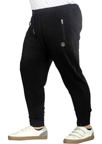 Büyük Beden Eşofman Altı Darpaça Zippered 22501 - Siyah modelleri