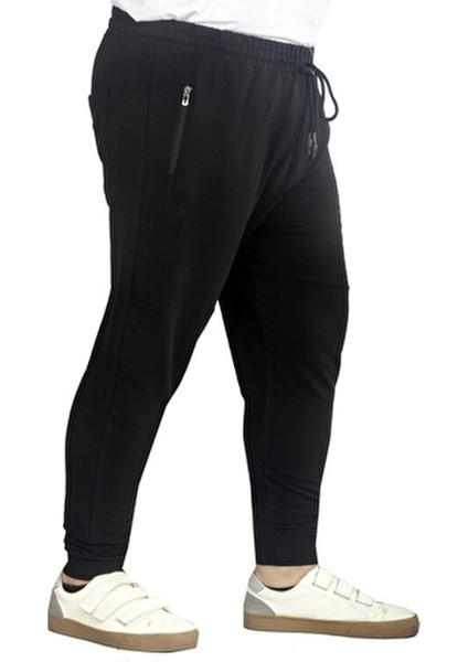 Büyük Beden Eşofman Altı Darpaça Zippered 22501 - Siyah fırsatları