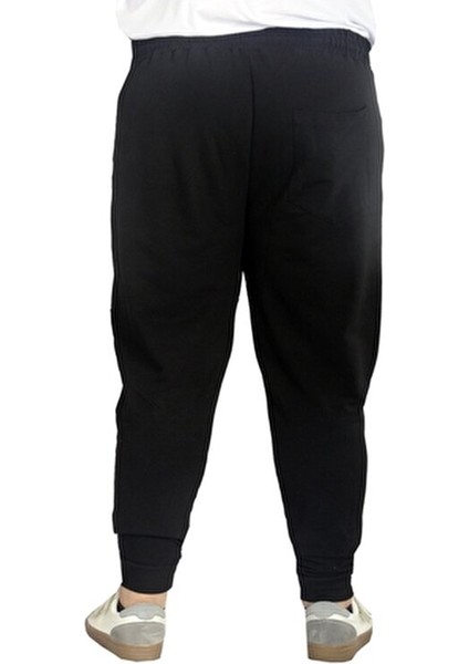 Büyük Beden Eşofman Altı Darpaça Zippered 22501 - Siyah indirimleri