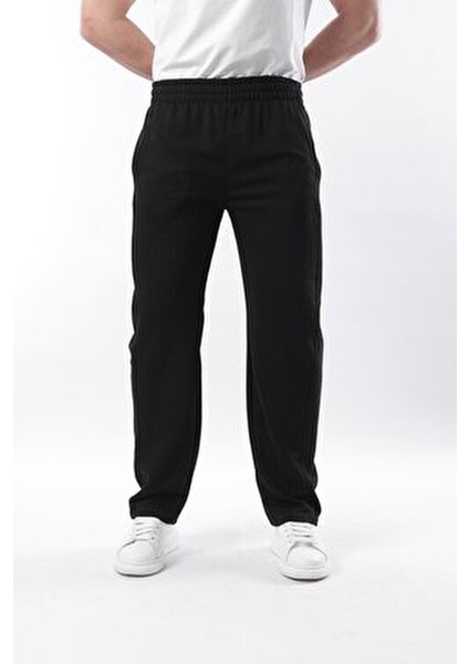 Siyah Rahat Kesim Erkek Eşofman Altı - E6560