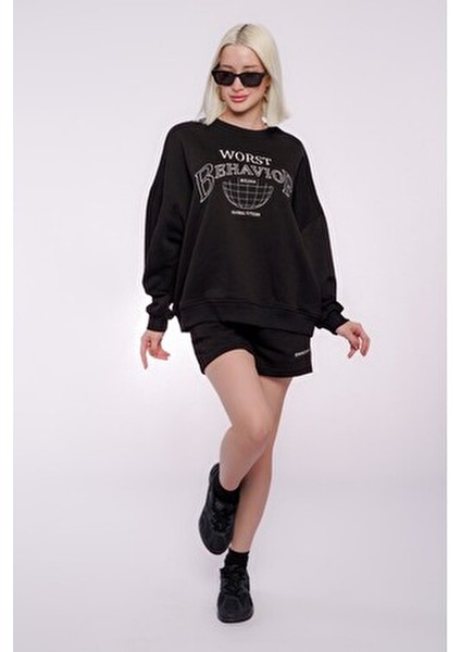 Siyah Kadın Şort Takımı - MG1170 fiyatları