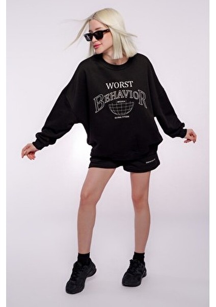 Siyah Kadın Şort Takımı - MG1170 modelleri