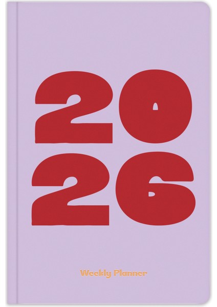 2026 Yılı B5 Haftalık Ajanda 17X24 cm - 12 Aylık Lila