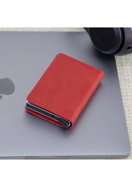 Siyah Yeni Erkek Kadın Unisex Akıllı Cüzdan Kredi Bankası Kimlik Kartı Tutucu Moda Çanta Alüminyum Alaşımlı Iş Rahat Mini Cüzdan Marka (Yurt Dışından) fırsatları