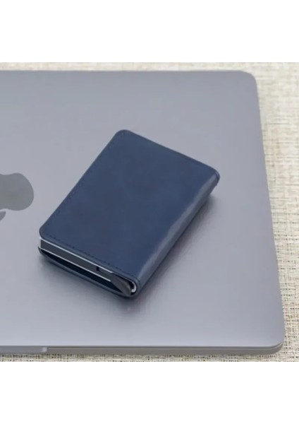 Siyah Yeni Erkek Kadın Unisex Akıllı Cüzdan Kredi Bankası Kimlik Kartı Tutucu Moda Çanta Alüminyum Alaşımlı Iş Rahat Mini Cüzdan Marka (Yurt Dışından) indirimleri