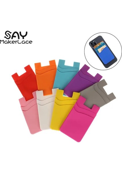 Gri Yapışkanlı Etiket Telefon Arka Kapak Kimlik Kartı Cüzdan Cebi Çift Katmanlı Silikon Cep Telefonu Arka Cep Kart Tutucu Kılıf Kılıfı (Yurt Dışından) fiyatları