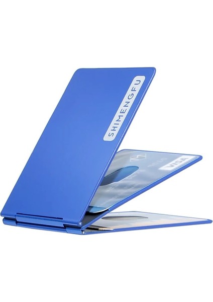 Mavi Alüminyum Ehliyet Kapağı Kredi Kartı Tutucu Kimlik Kartı Kılıfı Ince Araba Sürüş Belge Geçiş Ehliyet Kutusu Erkek Cüzdan (Yurt Dışından)