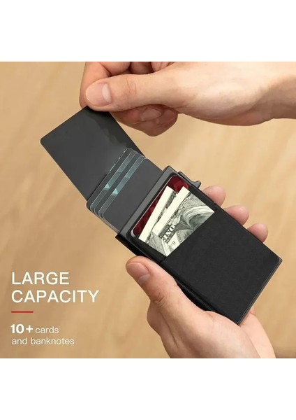 02 Rfid Kredi Kartı Tutucu Erkekler Ince Ince Mini Minimalist Cüzdan Erkekler Için Lüks Metal Banka Kimlik Kart Sahibi Vaka Cüzdan Carteras Seçimi (Yurt Dışından) fırsatları