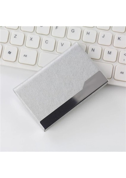 C3 Yaratıcı Kartvizit Kutusu Paslanmaz Çelik Metal Kapaklı Kredi Kartı Kartvizitlik Kart Metal Cüzdan Erkekler Cep Kart Kutusu (Yurt Dışından)