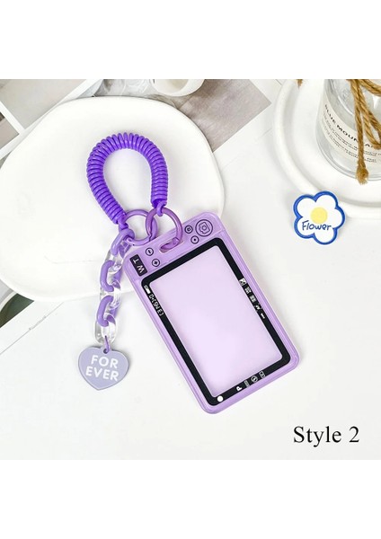 Stil 9 Ins Kpop Fotocard Tutucu Akrilik Anahtarlık Fotoğraf Kartı Koruyucu Kapak Kimlik Öğrenci Kartları Durumda Anti-Kayıp Halat Fotoğraf Kollu (Yurt Dışından) modelleri