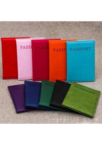 Mor Pu Deri Pasaport Kapağı Sevimli Kartvizitlik Çantası Seyahat Cüzdanı Rus Hollanda Durumda Kadın Pembe (Yurt Dışından) fiyatları