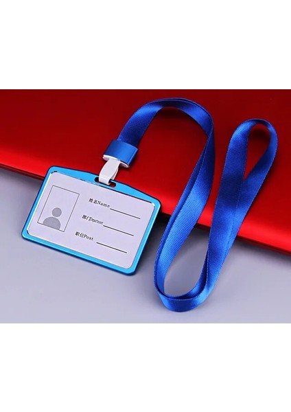 Mavi 1 Adet Geri Çekilebilir Rozet Kart Tutucu Alüminyum Çalışma Kartı Kılıfı Hemşire Doktor Kimlik Isim Kartı Rozeti Tutucu Okul Ofis Malzemeleri (Yurt Dışından)