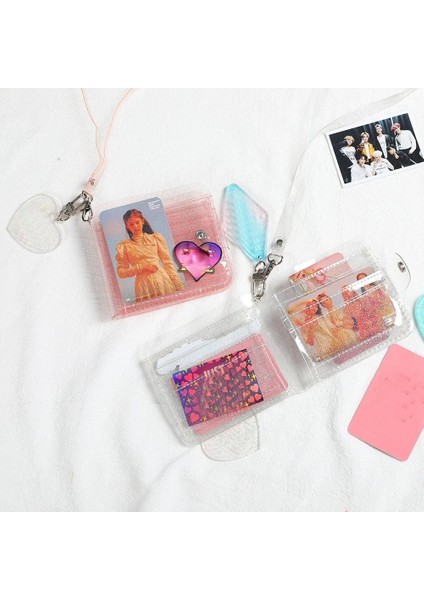 Şeffaf Moda Şeffaf Kız Kart Cüzdan Pvc Su Geçirmez Şeffaf Küçük Bozuk Para Cüzdanı Kredi Iş Kimlik Kartı Tutucu Kese Kadınlar Için Hediye (Yurt Dışından) indirimleri