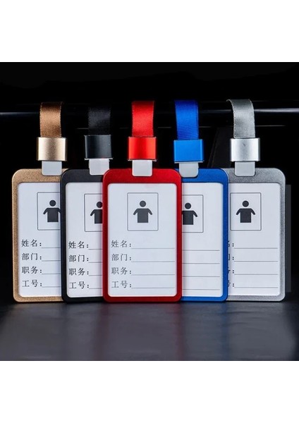 Pembe Kadın Erkek Banka Kredi Kartı Kimlik Tutucu Alüminyum Alaşımlı Kartvizit Kutusu Çalışma Kartı Rozeti Kordon Tutucu Koruyucu Kapak (Yurt Dışından) fiyatları