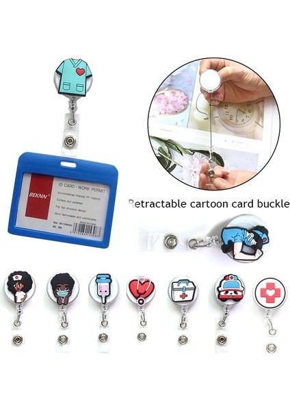 11 Geri Çekilebilir Tıbbi Işçi Yaka Kartı Makarası Kimlik Etiketi Tutucu Çalışma Kart Klibi Sevimli Ofis Malzemeleri Diş Hekimi Doktor Hemşire (Yurt Dışından) fiyatları
