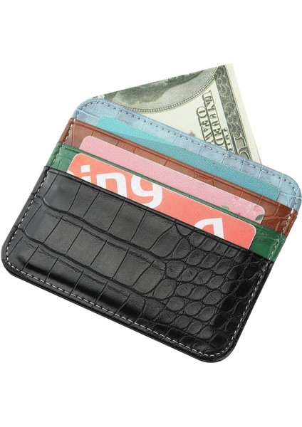 Stil 6 Çift Taraflı Kredi Kartı Tutucu Ince Banka Kartı Kimlik Kartları Bozuk Para Kesesi Kılıf Çanta Cüzdan Organizatör Kadın Erkek Ince Kartvizit Çanta (Yurt Dışından) fiyatları