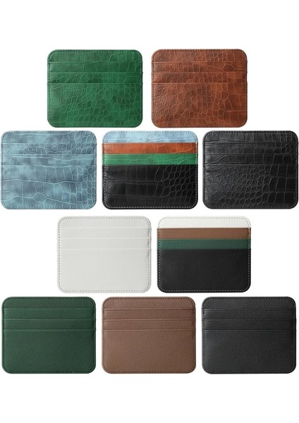 Stil 6 Çift Taraflı Kredi Kartı Tutucu Ince Banka Kartı Kimlik Kartları Bozuk Para Kesesi Kılıf Çanta Cüzdan Organizatör Kadın Erkek Ince Kartvizit Çanta (Yurt Dışından) modelleri