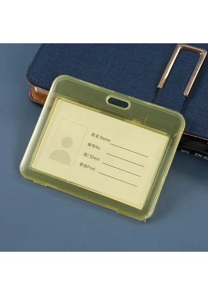 Sarı 1 Adet Su Geçirmez Şeffaf Kart Kapağı Öğrenci Otobüsü Kart Tutucu Kılıf Kadın Erkek Iş Kredi Kartları Banka Kimlik Kartı Kol Koruması (Yurt Dışından)