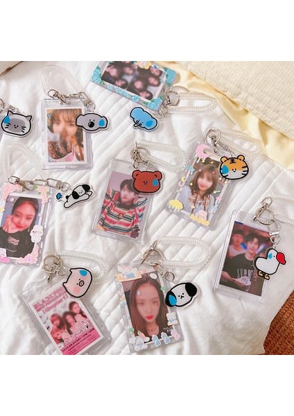 Beyaz Köpek 3 Inç Kredi Banka Kartı Tutucu Öğrenci Otobüs Kartı Durumda El Halat Ziyaret Kapı Kimlik Kartı Kartları Kapak Kadın Erkek Anahtarlık Kolye (Yurt Dışından) fiyatları