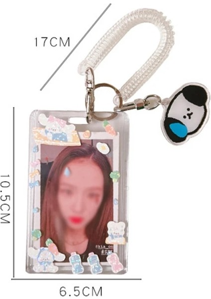 Beyaz Köpek 3 Inç Kredi Banka Kartı Tutucu Öğrenci Otobüs Kartı Durumda El Halat Ziyaret Kapı Kimlik Kartı Kartları Kapak Kadın Erkek Anahtarlık Kolye (Yurt Dışından) modelleri