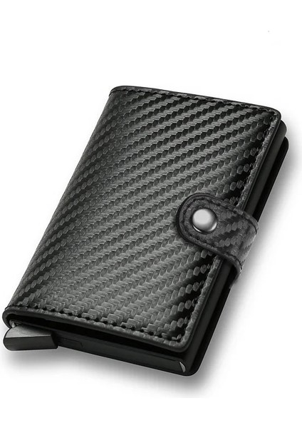 Kahverengi 2023 Karbon Fiber Kredi Kartı Tutucu Cüzdan Erkek Kılıfı Kimlik Kartvizit Sahibi Mini Rfid Cüzdan Otomatik Pop Up Banka Kartı Kılıfı (Yurt Dışından) fiyatları