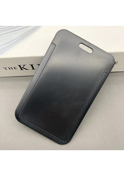 Siyah Sıcak Plastik Kadın Erkek Kimlik Kredi Kartı Tutucu Cüzdan Moda Öğrenci Otobüsü Kimlik Iş Slayt Kart Kapak Tutucu Çanta Kılıfı (Yurt Dışından)