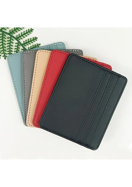 Kırmızı Kadın Erkek Ince Kartvizit Cüzdan Ince Banka Kredi Kimlik Kartı Organizatör Çoklu Yuva Kartları Tutucu Bozuk Para Kesesi Çanta Cüzdan (Yurt Dışından) indirimleri