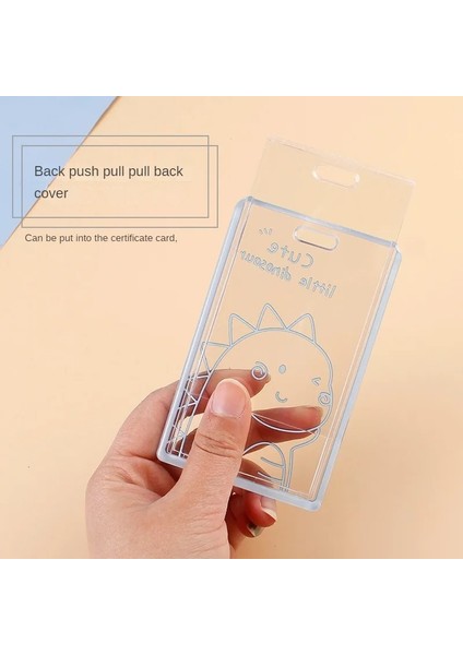 1 Adet Renk Rastgele Şeffaf Karikatür Akrilik Kart Kutusu Çocuklar Için Öğrenci Kimlik Kartı Durumda Çan Anahtarlık Toka Kart Koruma Kılıfı (Yurt Dışından) modelleri