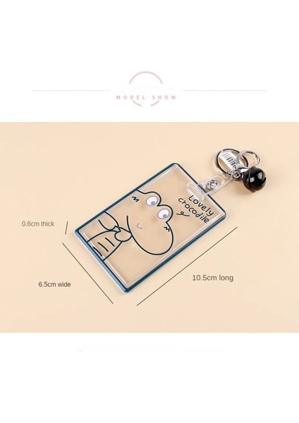 1 Adet Renk Rastgele Şeffaf Karikatür Akrilik Kart Kutusu Çocuklar Için Öğrenci Kimlik Kartı Durumda Çan Anahtarlık Toka Kart Koruma Kılıfı (Yurt Dışından) indirimleri