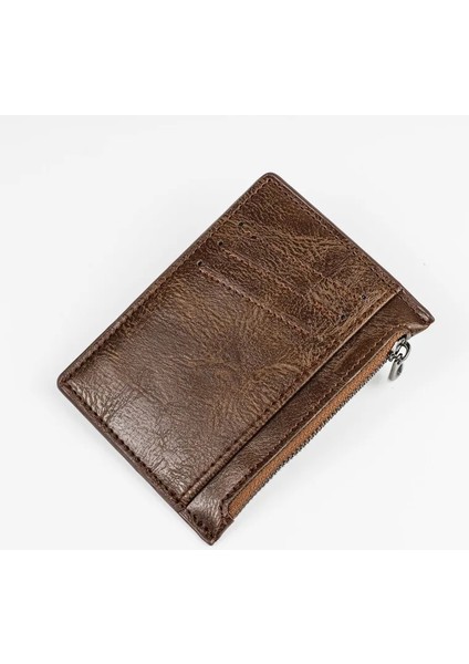 Siyah Erkek Cüzdan Para Çantası Fermuarlı Bozuk Para Cüzdanı Durumda Vintage Erkek Deri Ince Kısa Cüzdan Erkek Para Para Kredi Kartı Sahipleri Çantalar (Yurt Dışından) fırsatları