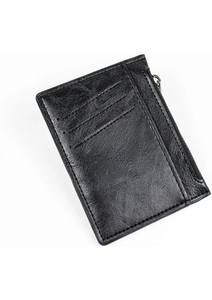 Siyah Erkek Cüzdan Para Çantası Fermuarlı Bozuk Para Cüzdanı Durumda Vintage Erkek Deri Ince Kısa Cüzdan Erkek Para Para Kredi Kartı Sahipleri Çantalar (Yurt Dışından) indirimleri