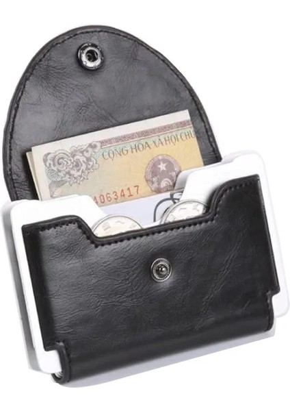 Kahve Rfid Şef Seyahat Mini Cüzdan Kart Sahibinin Metal Crazy Horse Pu Kredi Kartı Tutucu Porte Sipariş Cüzdanı Erkek Erkek Kimlik Kartı Tutucu (Yurt Dışından) modelleri