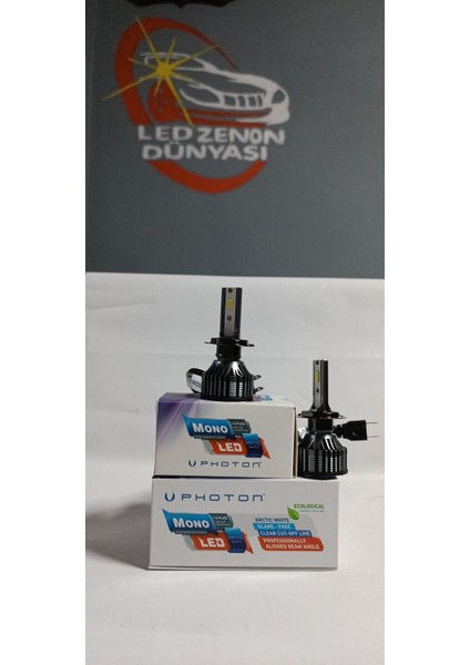Mono LED Xenon Far Ampulu 12V-24V LED Headlight Şimşek Etkili Xenon LED